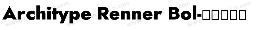 Architype Renner Bol字体转换